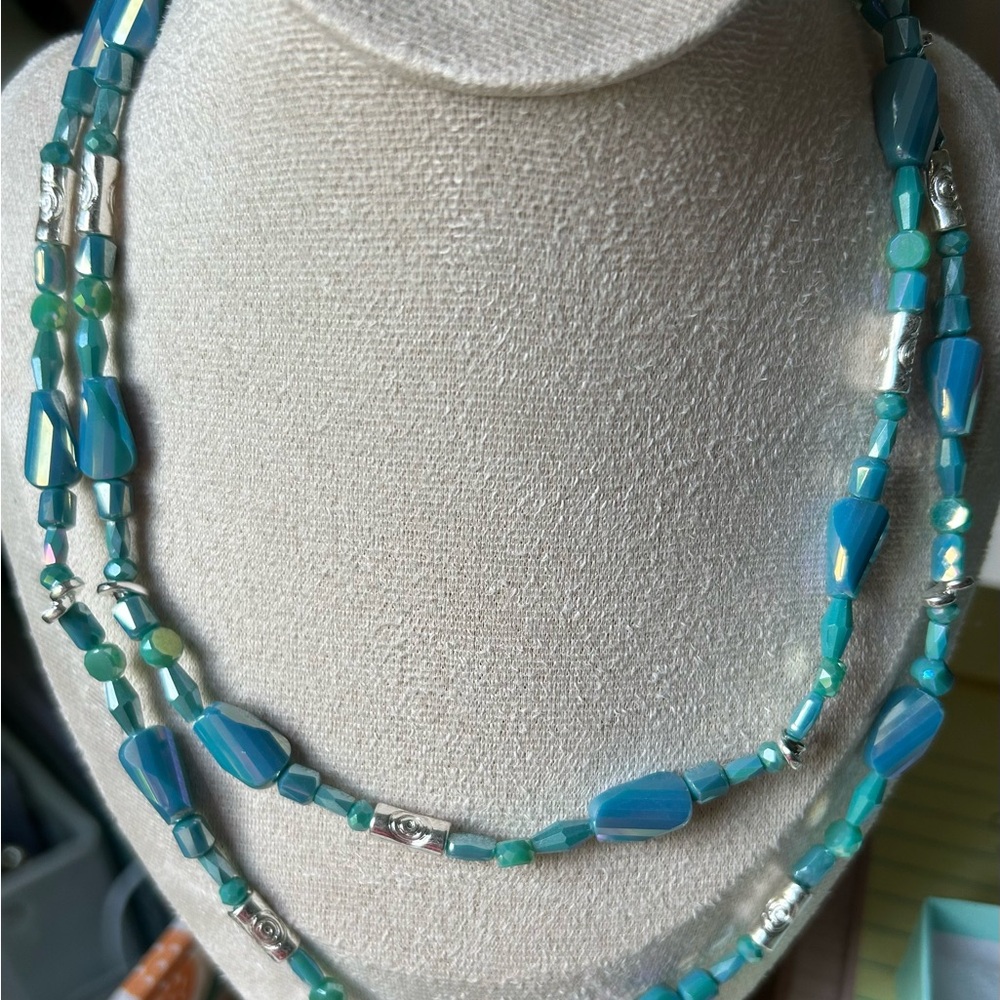 Park Lane Blue and Silver Multi-Strand Necklace